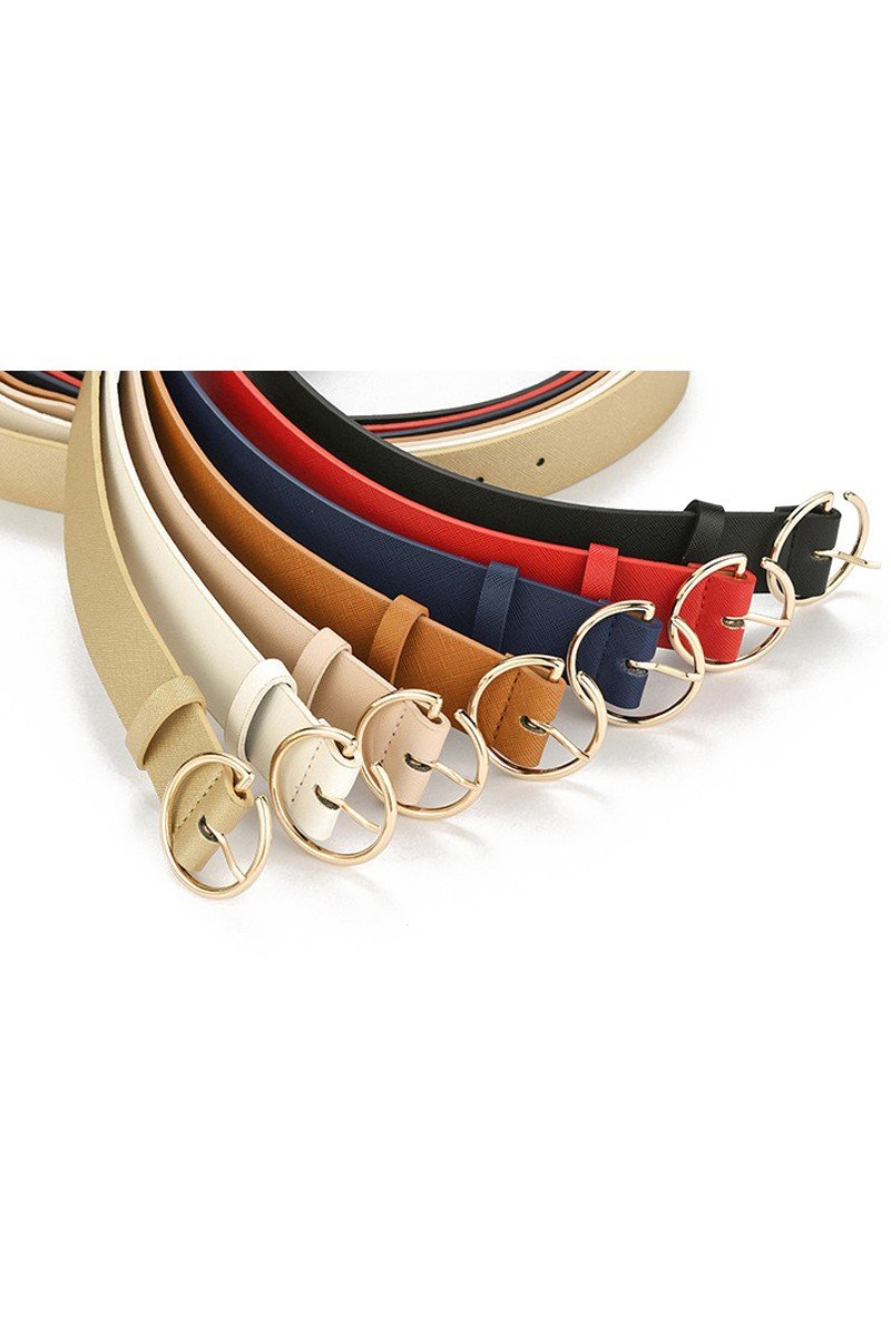 SIMPLE CIRCLE BUCKLE O RING BUCKLE DAILY BELT