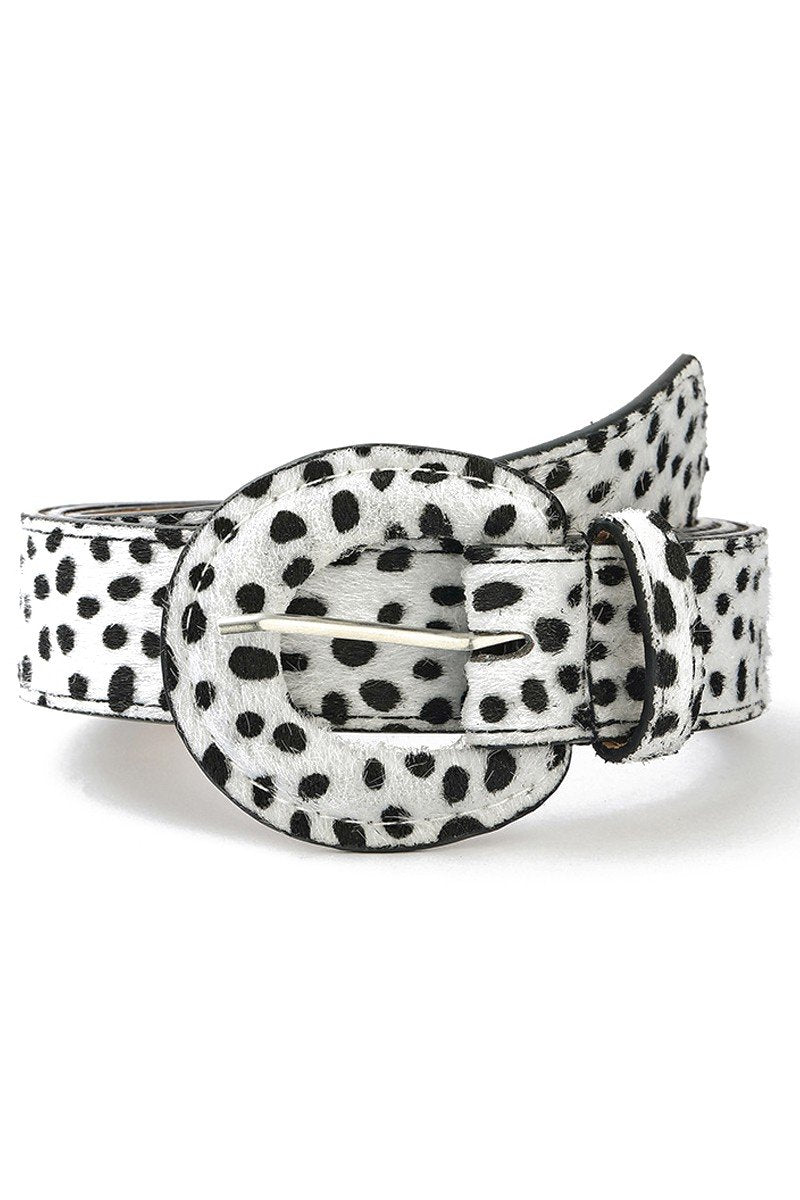 ANIMAL PRINTING LEATHER BUCKLE FASHION BELT