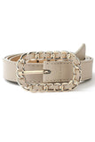 RECTANGLE CHAIN BUCKLE FASHION BELT