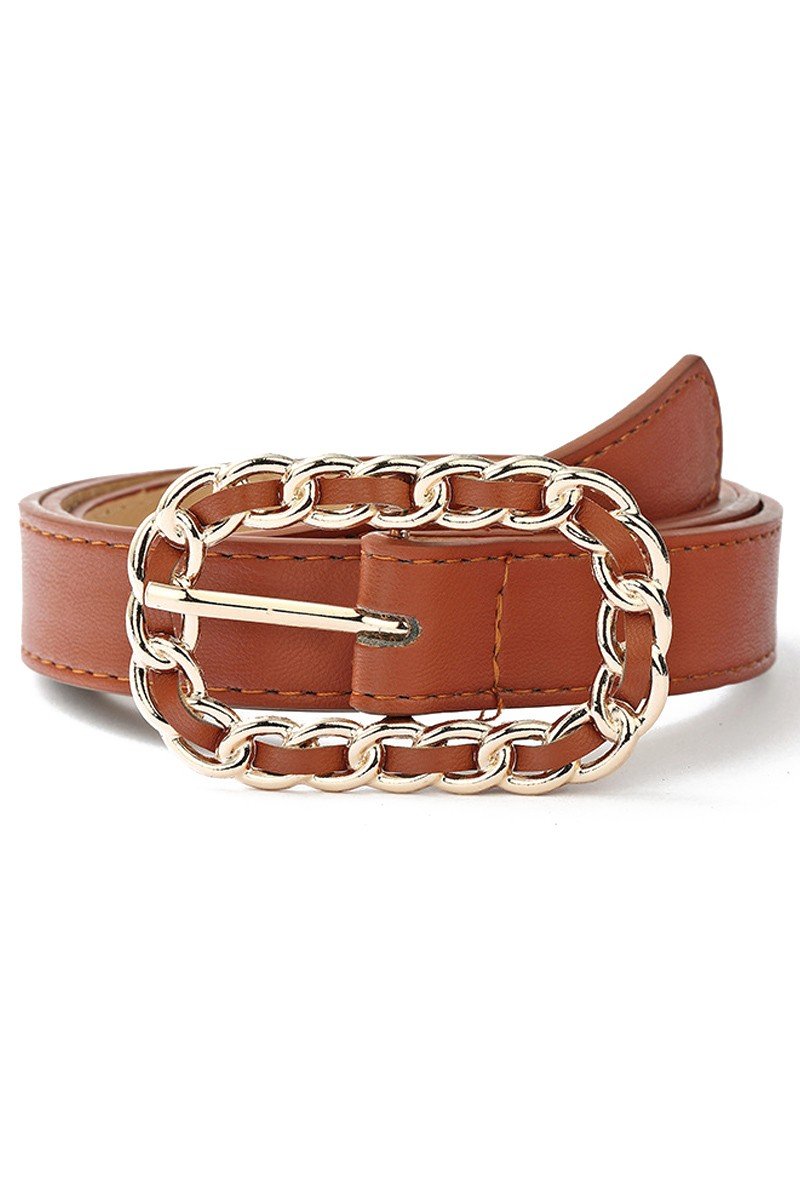 RECTANGLE CHAIN BUCKLE FASHION BELT