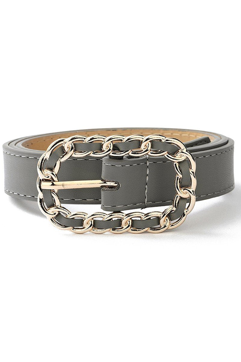 RECTANGLE CHAIN BUCKLE FASHION BELT