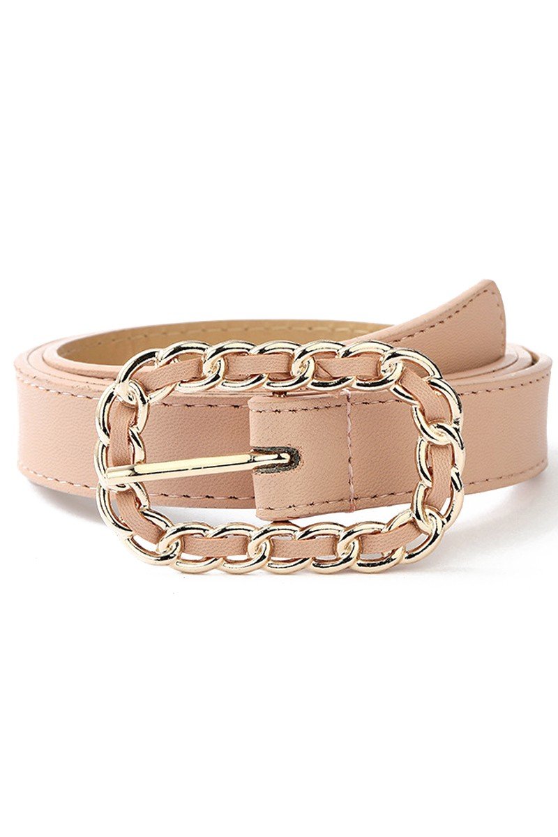 RECTANGLE CHAIN BUCKLE FASHION BELT