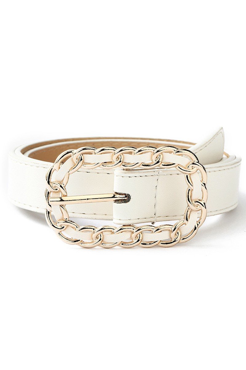 RECTANGLE CHAIN BUCKLE FASHION BELT