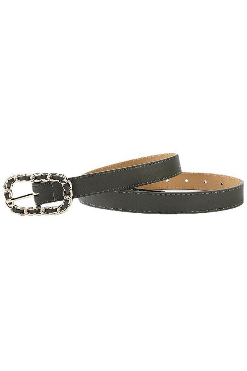 RECTANGLE CHAIN BUCKLE FASHION BELT