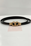 DOUBLE RING BUCKLE TRENDY SLIM BELT