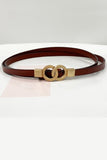 DOUBLE RING BUCKLE TRENDY SLIM BELT