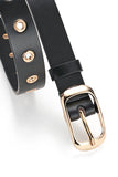 TRENDY FASHION SIMPLE EYELET LEATHER BELT