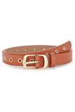 TRENDY FASHION SIMPLE EYELET LEATHER BELT