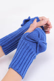 WINTER SOLID RIBBON POINT KNIT HAND WARMERS