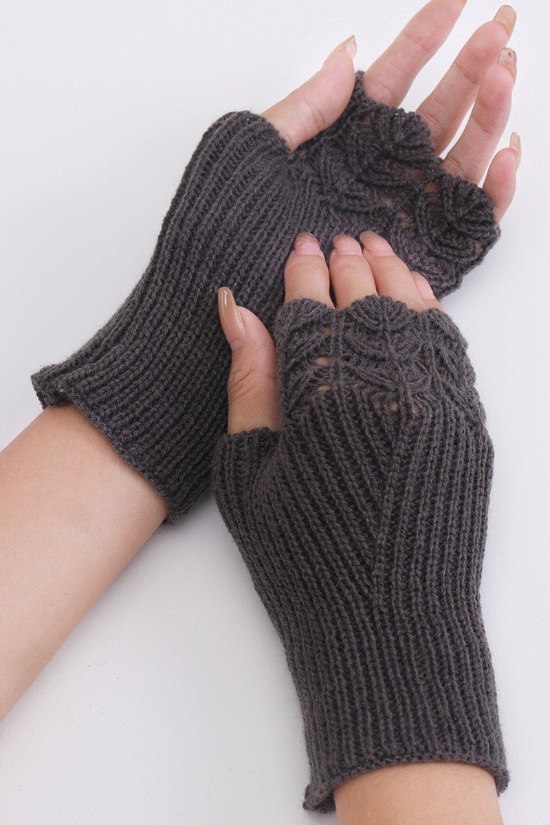WINTER SOLID STYLISH KNIT HAND WARMERS