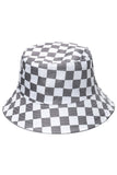 PLAID PATTERN DANDY BUCKET HAT FISHERMAN HAT