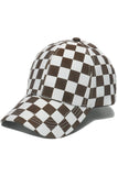 PLAID PATTERN CASUAL BASEBALL CAP