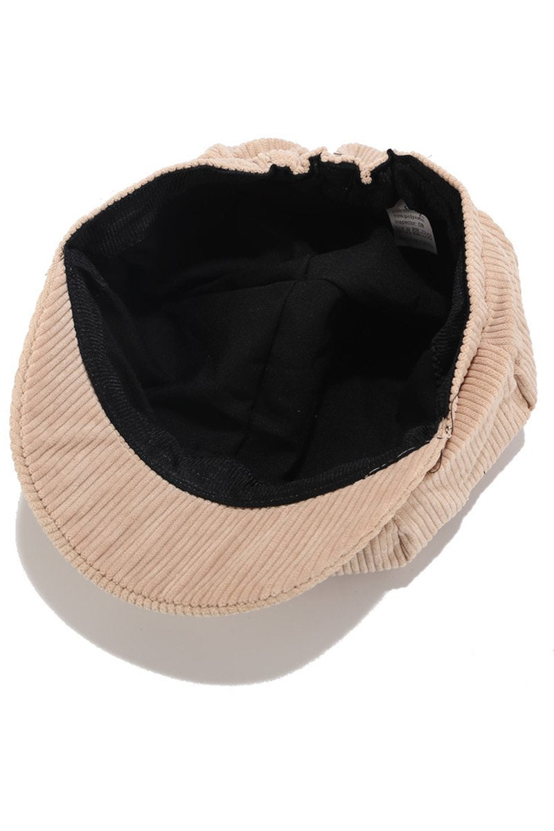 CORDUROY CASUAL NEWSBOY CAP