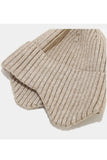 KNITTED SOLID CASUAL BEANIE