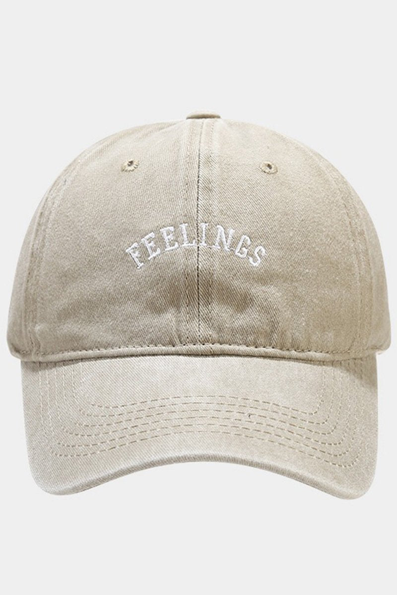 FEELINGS LETTERING BASIC BASEBALL CAP