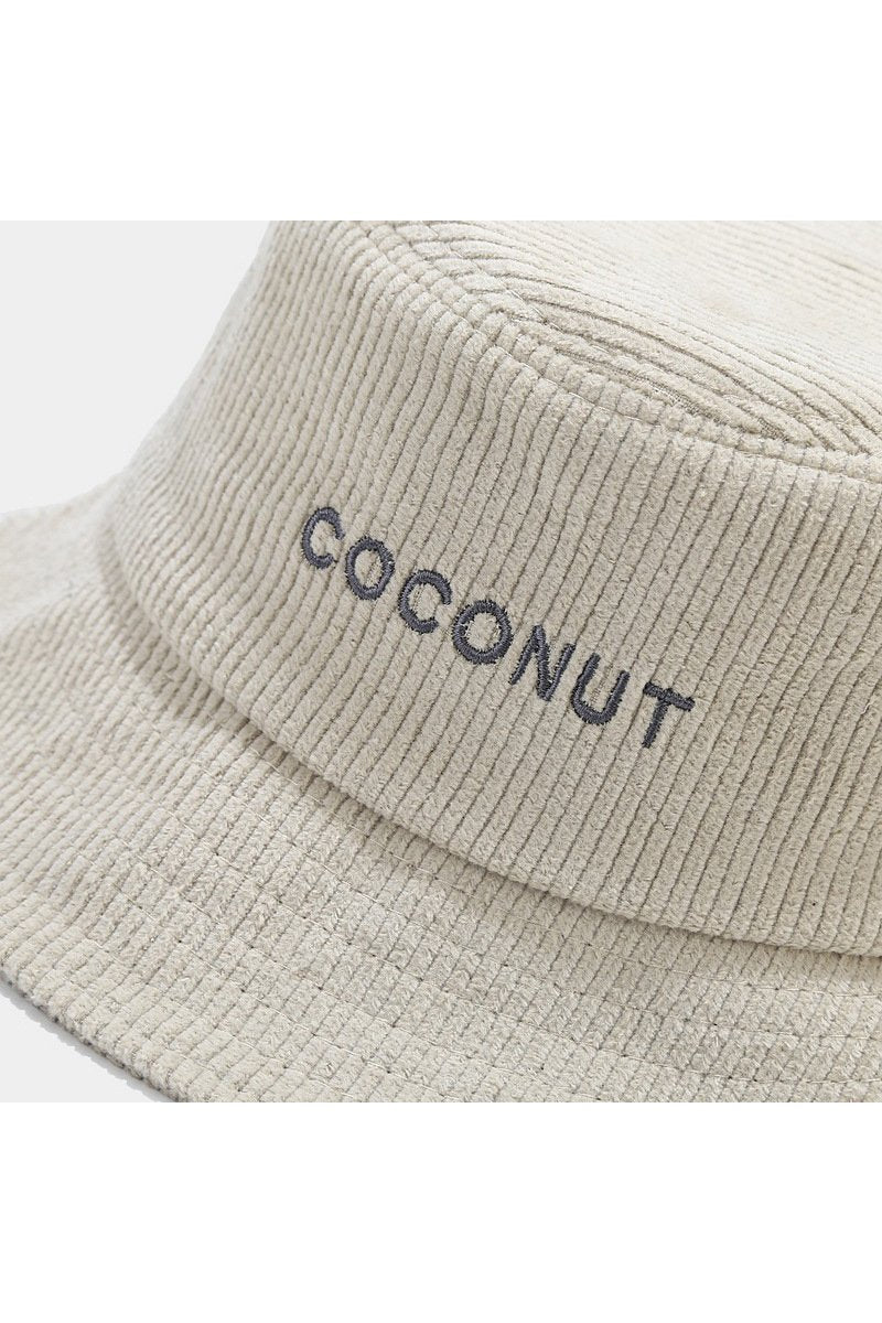 COCONUT LETTERING CASUAL FISHERMAN HAT