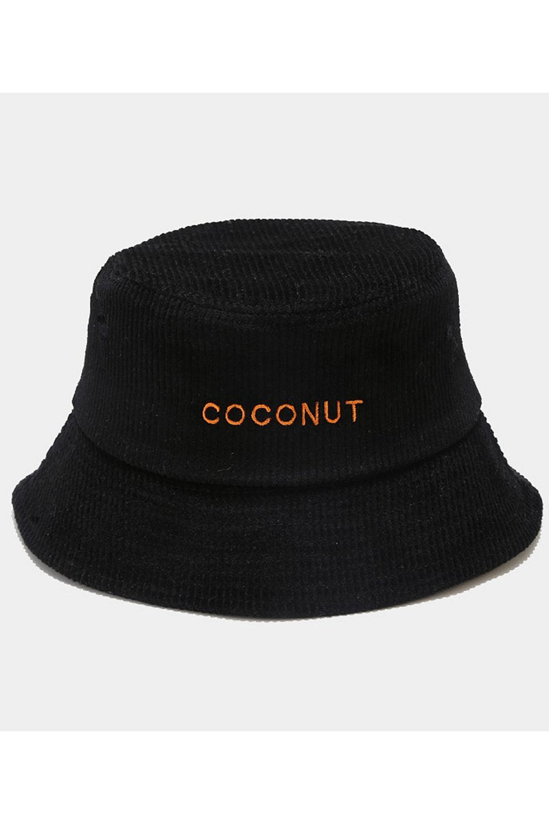 COCONUT LETTERING CASUAL FISHERMAN HAT