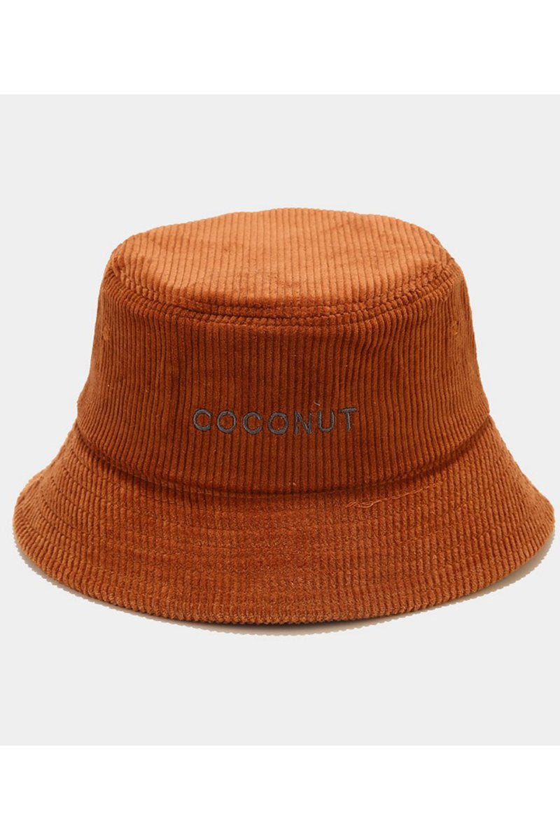 COCONUT LETTERING CASUAL FISHERMAN HAT