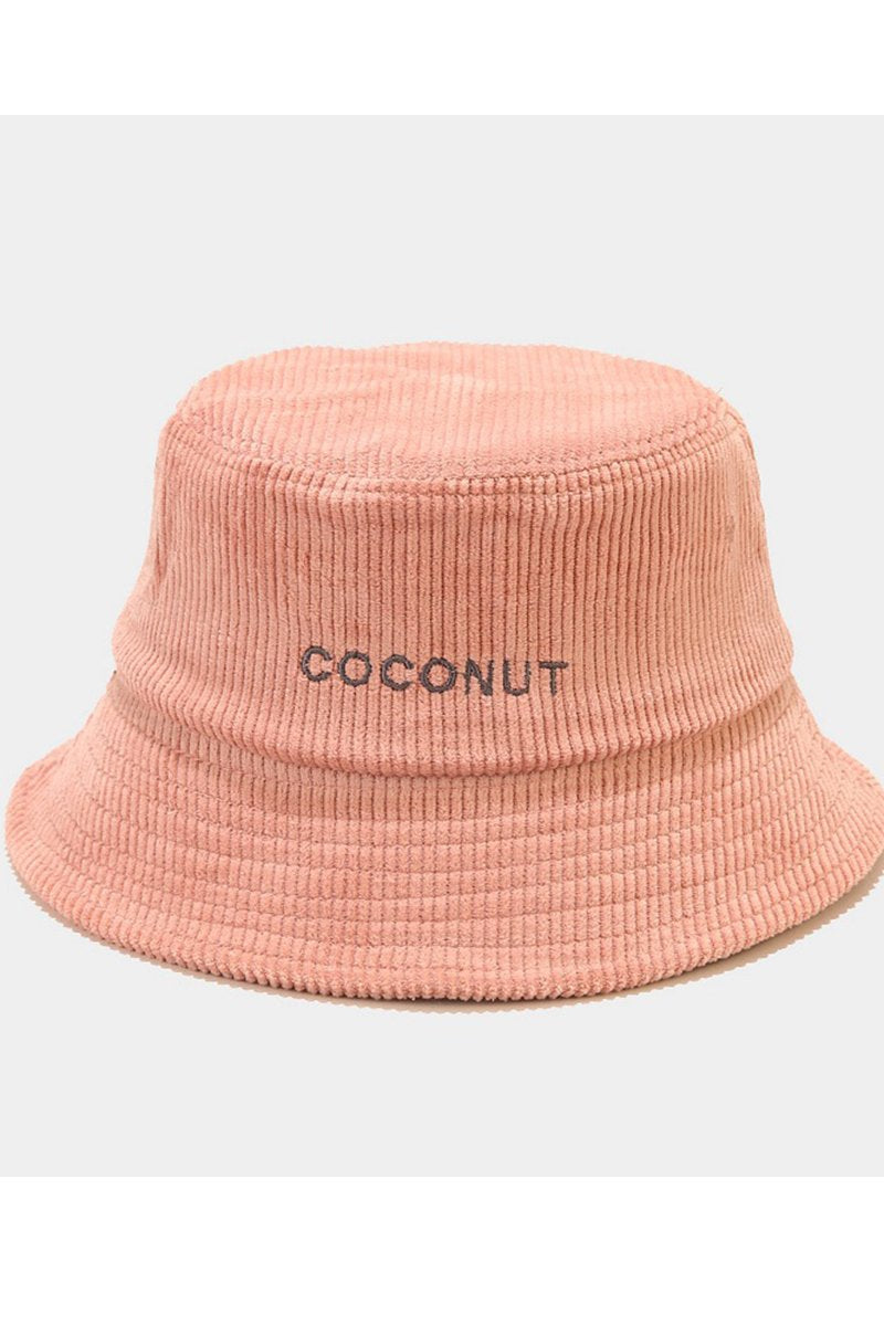 COCONUT LETTERING CASUAL FISHERMAN HAT