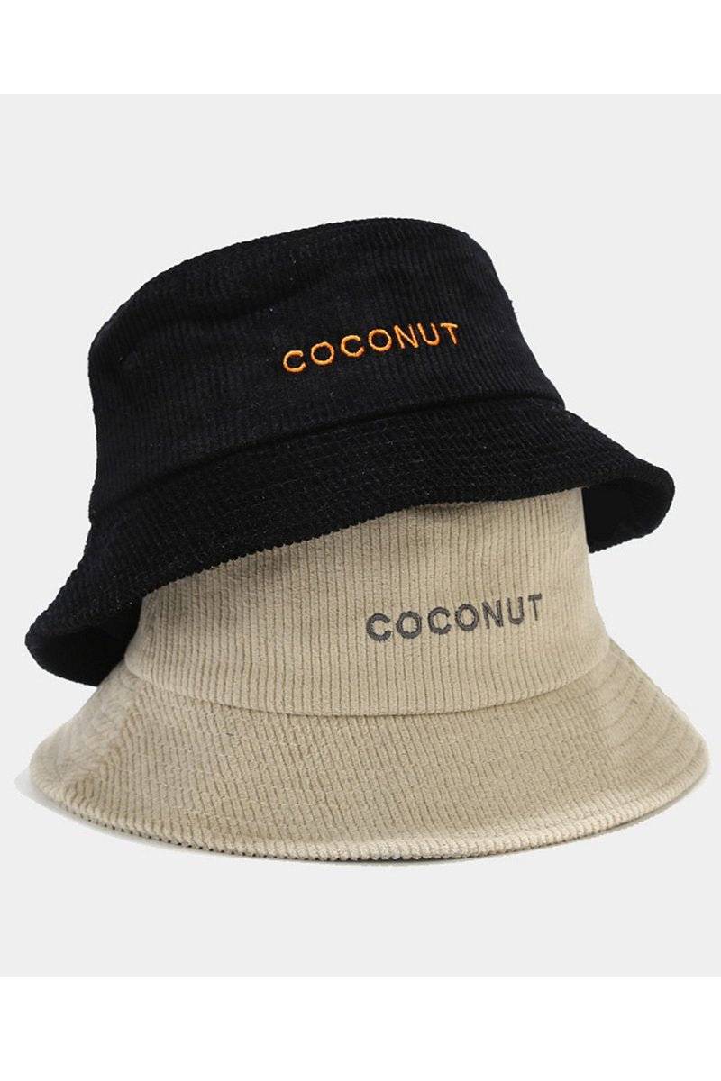 COCONUT LETTERING CASUAL FISHERMAN HAT