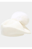 POMPOM DETAILED KNIT COZY CASUAL BERET HAT