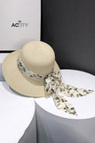 WIDE BRIM BOWKNOT DECOR WOMEN’S FASHION STRAW HAT