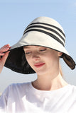 STRIPED PATTERN SUN VISOR HAT