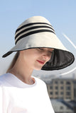 STRIPED PATTERN SUN VISOR HAT