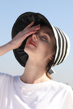 STRIPED PATTERN SUN VISOR HAT