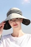 STRIPED PATTERN SUN VISOR HAT