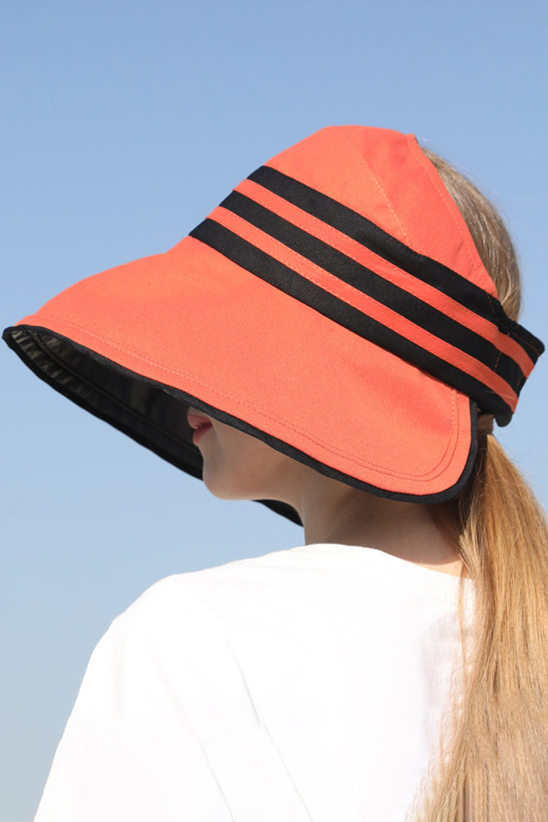 STRIPED PATTERN SUN VISOR HAT