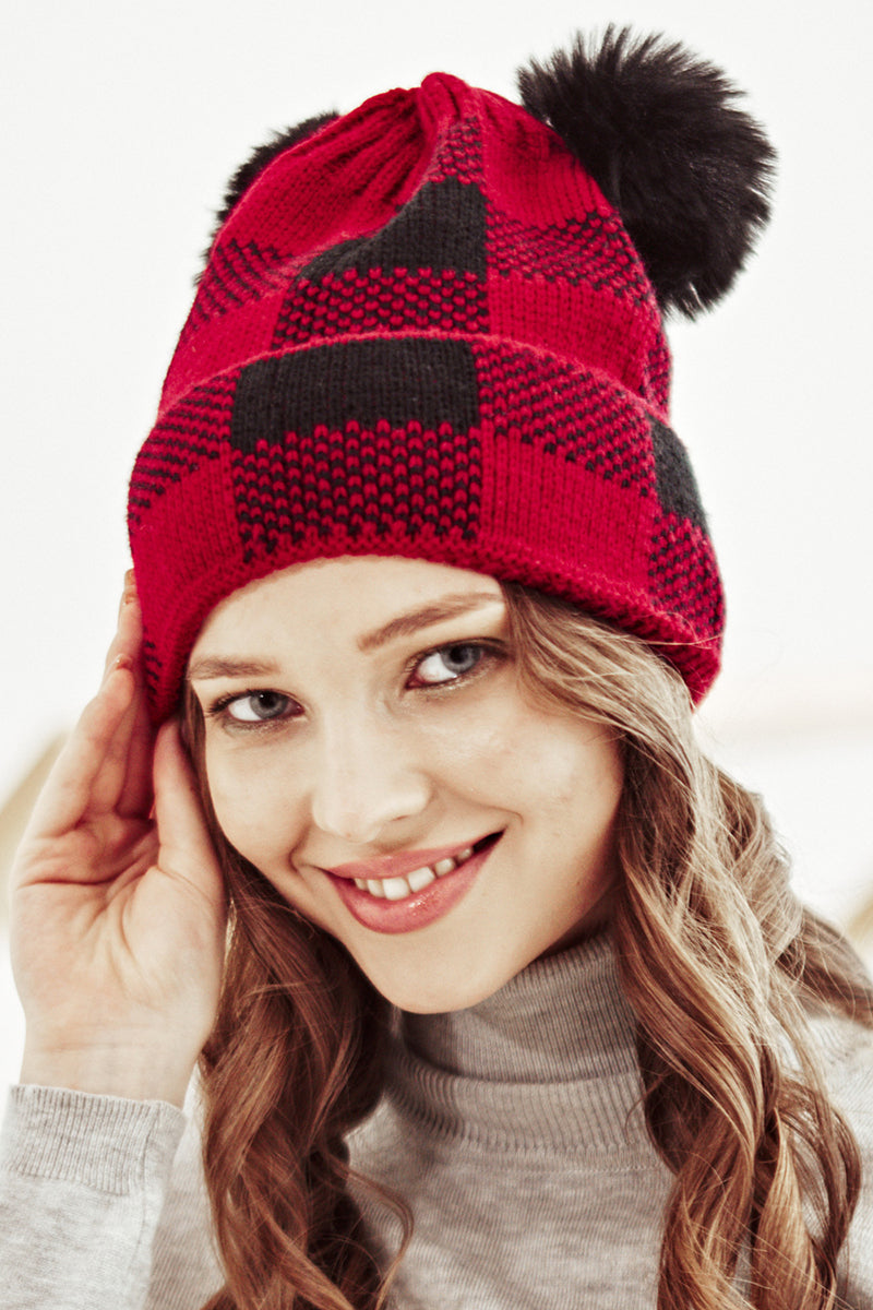 POMPOM DECOR BEANIE