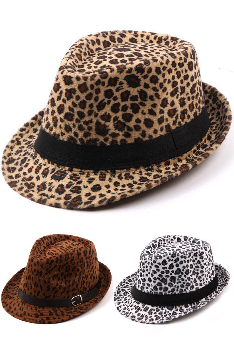 LEO, LEOPARD FASHION FEDORA