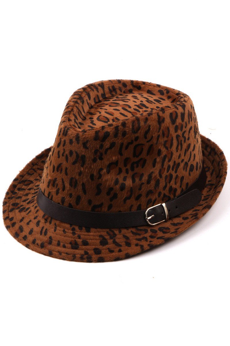 LEO, LEOPARD FASHION FEDORA