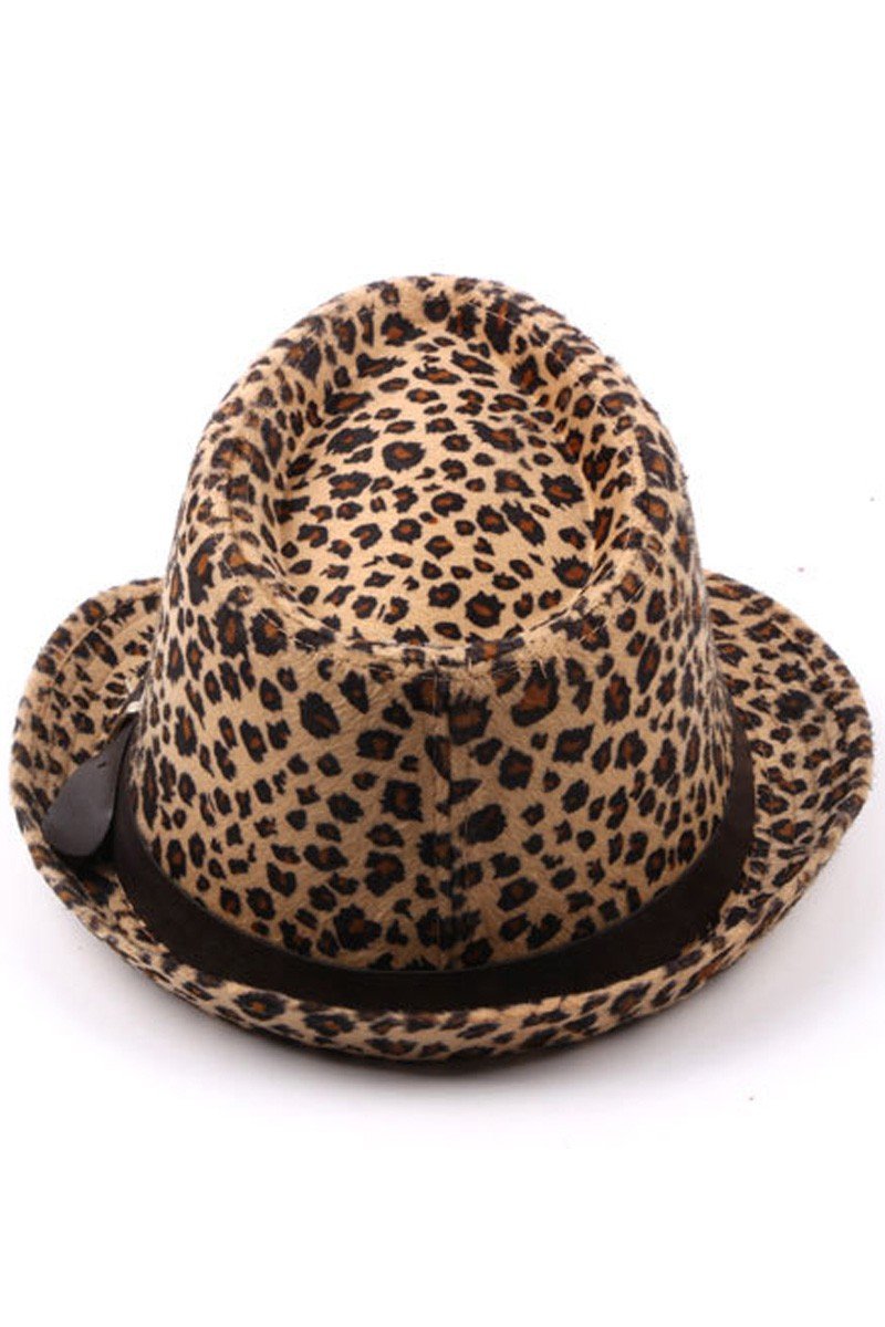 LEO, LEOPARD FASHION FEDORA