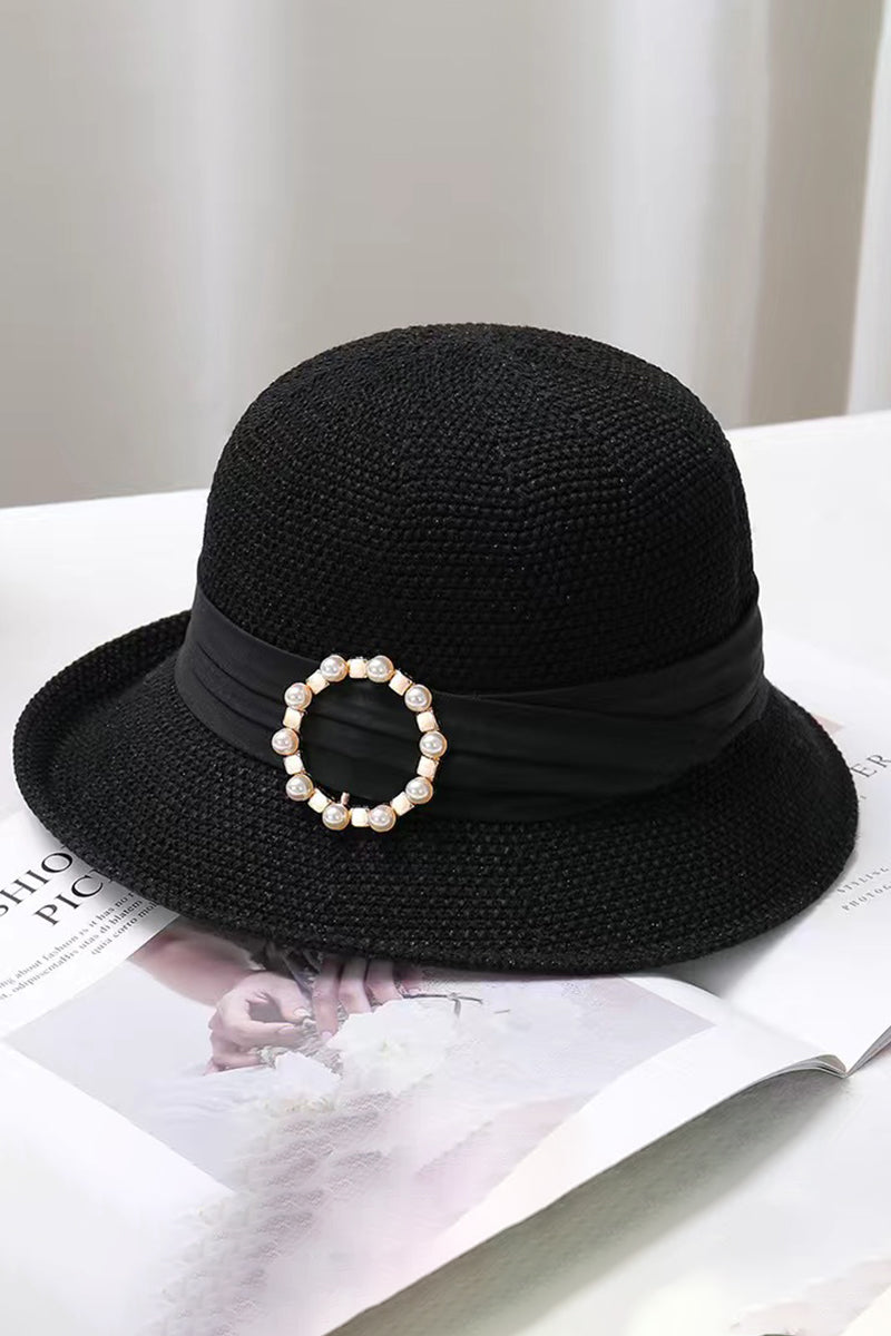 PEARL BUCKLE DECORATED BUCKET HAT