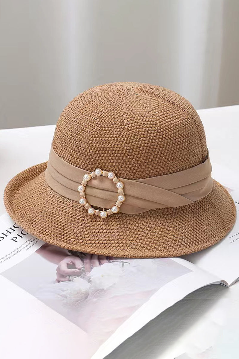 PEARL BUCKLE DECORATED BUCKET HAT