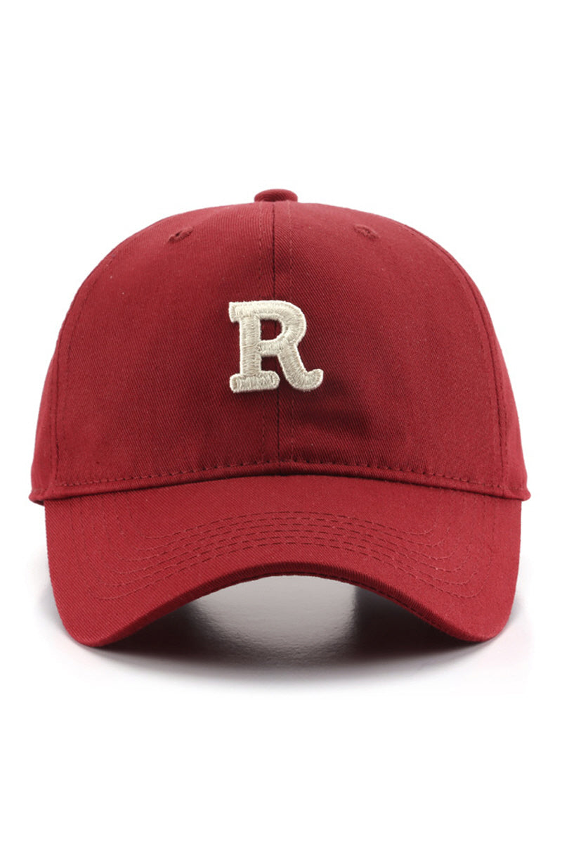WOMEN CASUAL LETTER R EMBROIDERED BASEBALL CAP