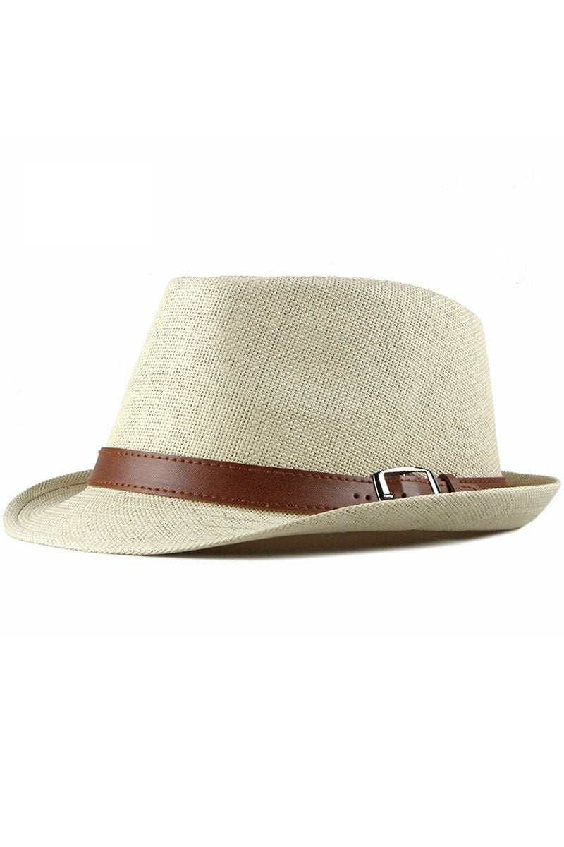 STRAW SUNSHADE RETRO STYLE FEDORA