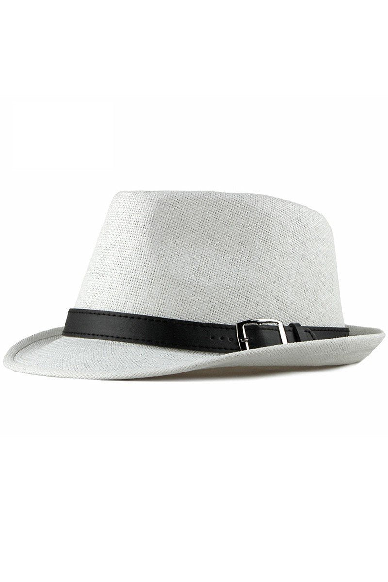 STRAW SUNSHADE RETRO STYLE FEDORA