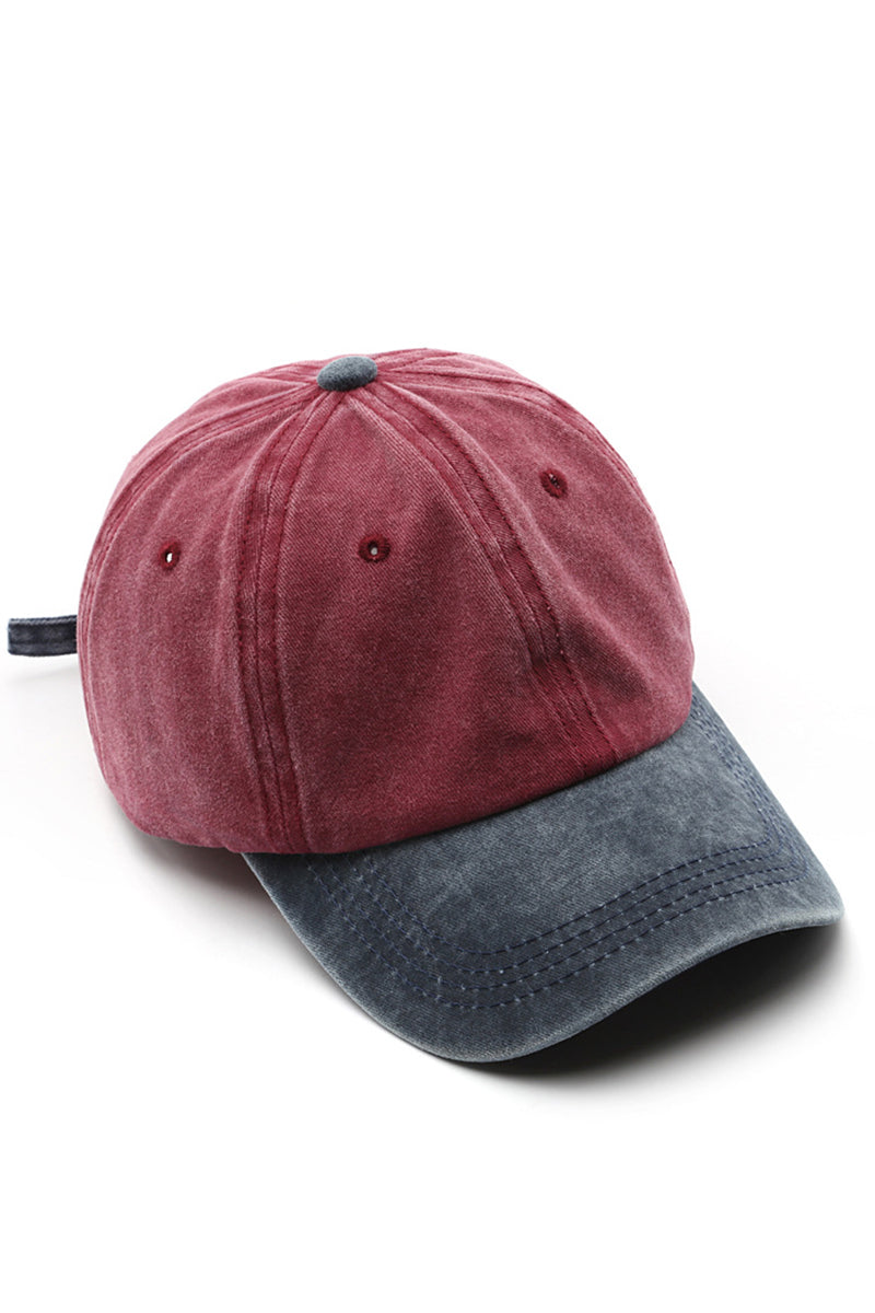 WOMEN FASHIONABLE COLOR-BLOCK BASEBALL CAP