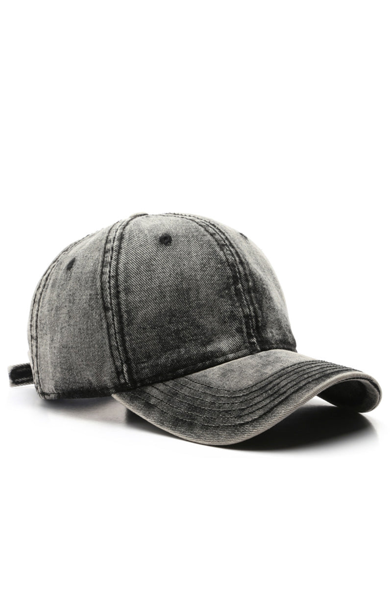 WOMEN WASHED SOLID CASUAL BASEBALL CAP
