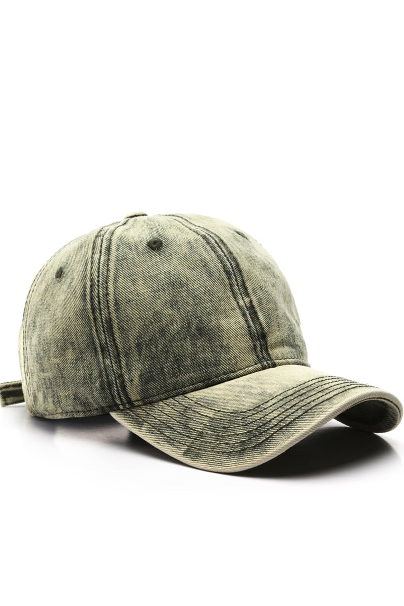 WOMEN WASHED SOLID CASUAL BASEBALL CAP