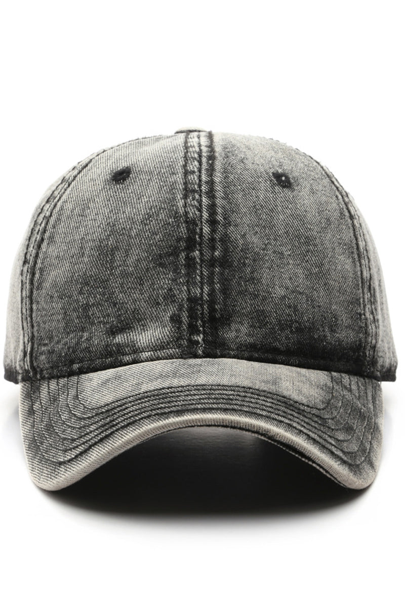 WOMEN WASHED SOLID CASUAL BASEBALL CAP