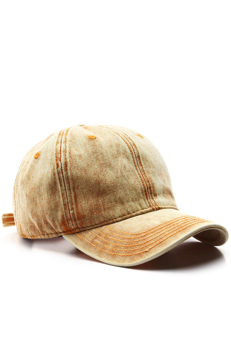 WOMEN WASHED SOLID CASUAL BASEBALL CAP