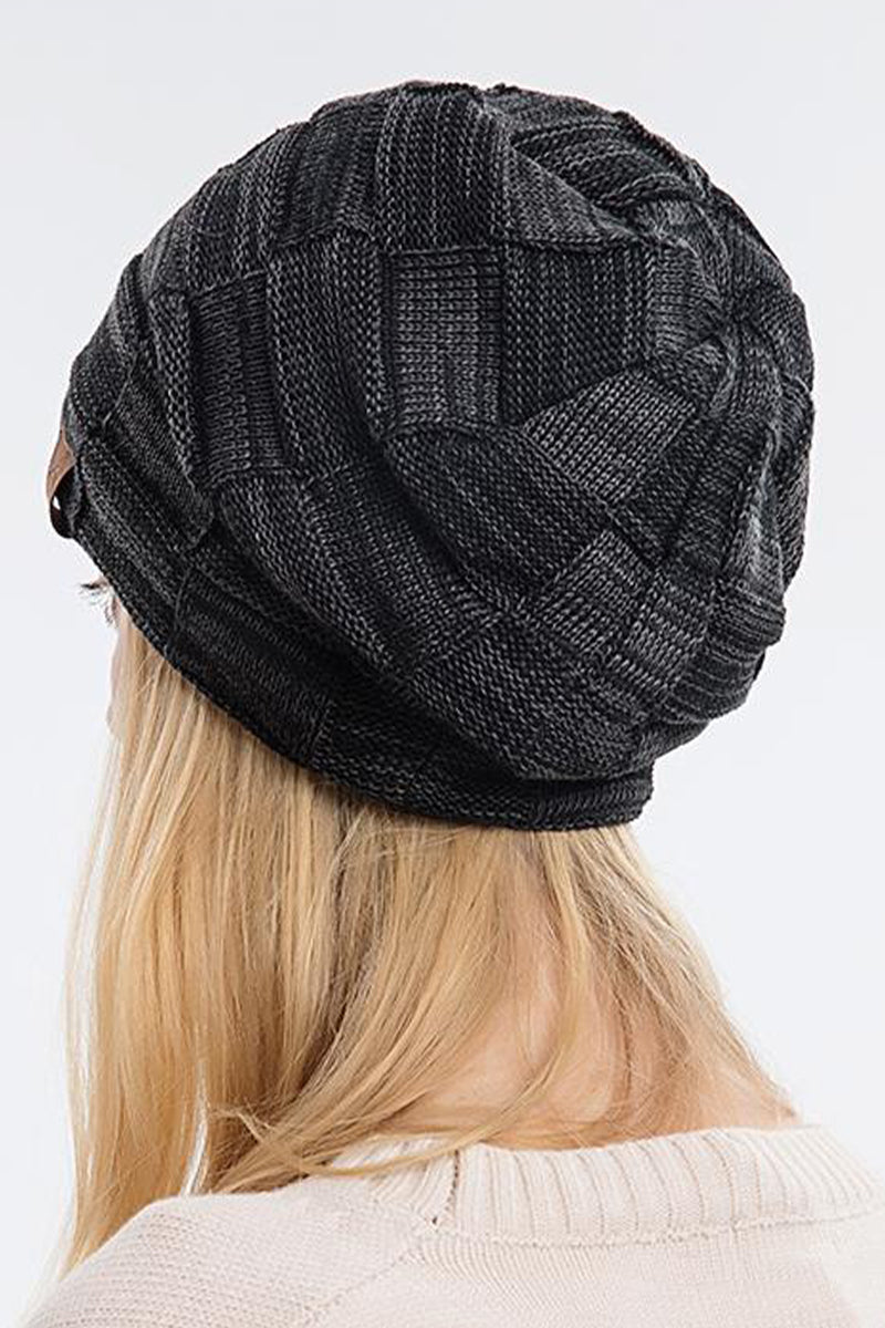 WOMEN SOLID KNIT HAT