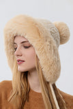 WOMEN WARM PLUSH BALL DECORATIVE HAT