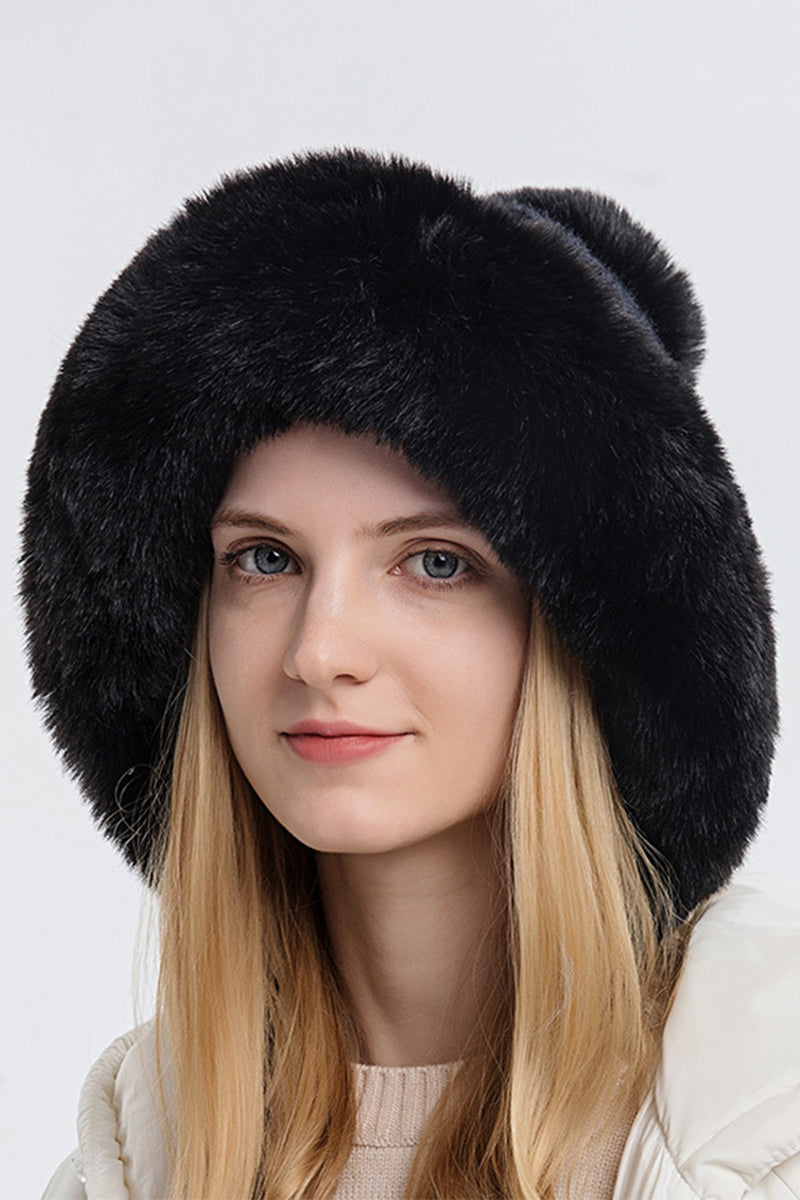 WOMEN WARM PLUSH BALL DECORATIVE HAT