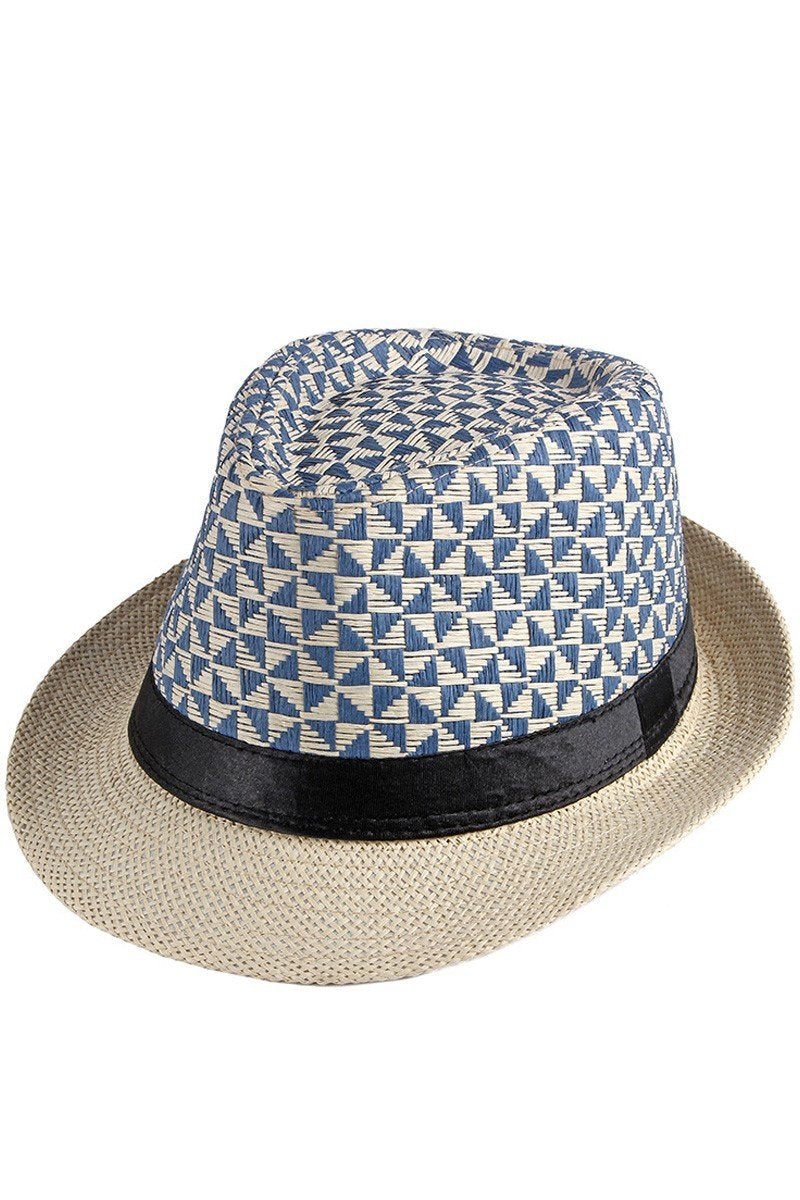 SUN HAT FASHION STRAW MATCH FEDORA