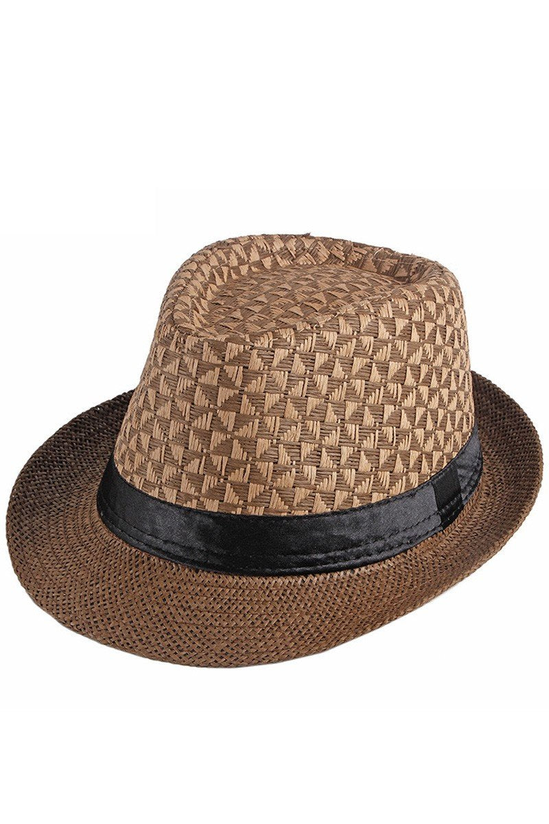 SUN HAT FASHION STRAW MATCH FEDORA